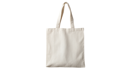 Blank, cream-colored tote bag