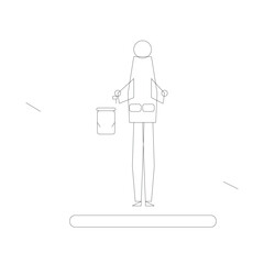 Doctor with Waste Bin Unique Vector – Medical Disposal, Biohazard Safety, and Clinical Hygiene Illustration
