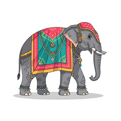Decorated Elephant for Festivals and Celebrations A Symbol of Tradition and Elegance