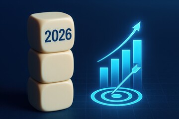 Future Growth Prediction for Year 2026 with Graph and Target Concept in Business Strategy