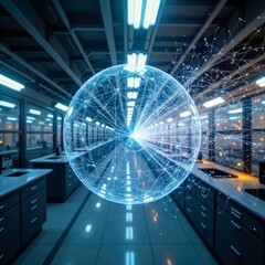 Technology driven luminous sphere space display