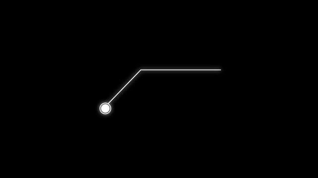 Hitch style tech HUD element. HUD call out elements pack animation on black background. Simple HUD elements frame lines callout animation.