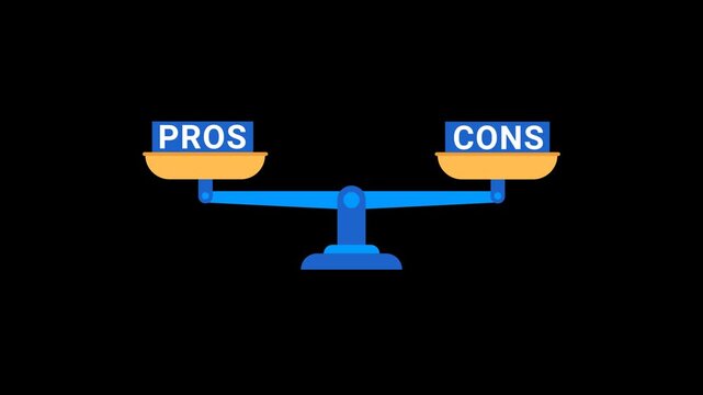 Pros vs cons Balance Scale Animation