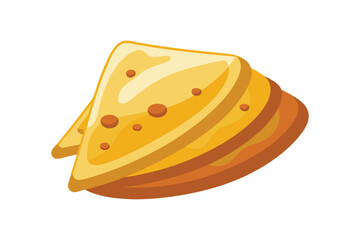 piece of crepes with fresh berries vector illustration on white background