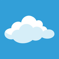 Obraz premium Fluffy White Cloud on Bright Blue Sky weather