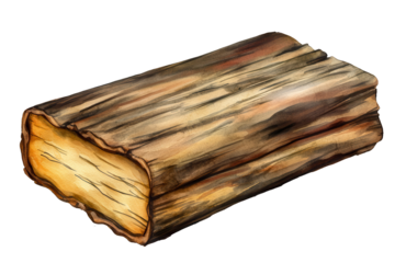 Rustic log wedding guest book created in watercolor for memorable celebrations and unique guest contributions