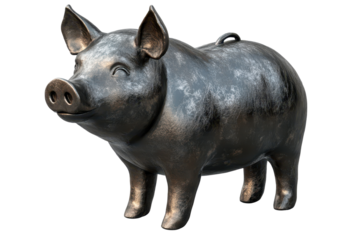 Detailed view of a decorative boe in a modern style, showcasing its smooth surface and charming features against a clear background, ideal for artistic and design purposes