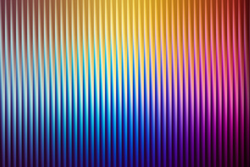 Vibrant abstract background featuring a ribbed vertical texture with a smooth gradient transitioning through bright yellow, electric blue, and rich purple tones