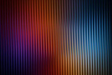 Rich abstract vertical ribbed texture featuring a dramatic gradient of deep purple, fiery orange, and cool blue, offering a bold and captivating background