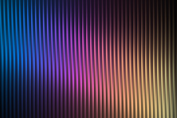 Textured abstract background featuring vertical ridges in a vibrant color transition from electric blue and purple to magenta and warm orange tones