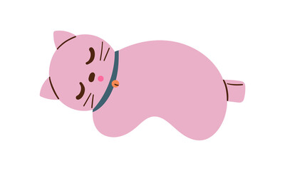 Sleep mask for eyes. Night accessory to sleep, travel and recreation. Isolated vector illustration on white background . Hand drawn flat doodle illustration .