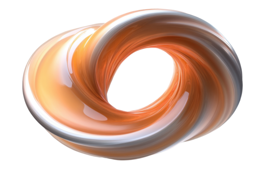 Dynamic spiral of intertwining colors creating a mesmerizing visual effect in a modern art setting