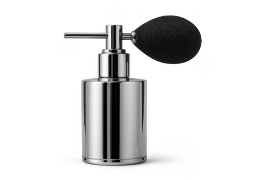 Vintage chrome perfume atomizer with black pump