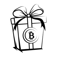 Hand drawn style icon depicting gift box
