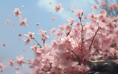 Delicate blossoms unfurl, their elegant petals kissed by gentle light and imbued with a dreamlike, ethereal quality