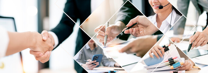 Collaboration and partnership in a modern business environment.