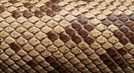 Naklejka premium Detailed Snake Skin Texture Close-Up of Reptilian Scales Pattern for Backgrounds, Designs, and Wildlife-Themed Projects