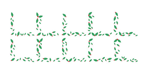 Chirstmas Holly Berry Corner