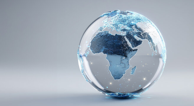 earth globe on black background