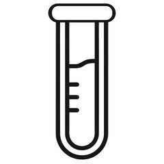 test tube icon isolated on white background