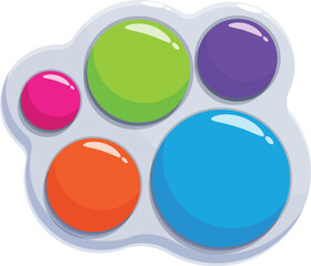 Pop it toy featuring vibrant, colorful bubbles providing stress relief and sensory stimulation
