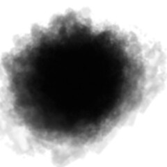 Black Smoke Effect on Transparent Background