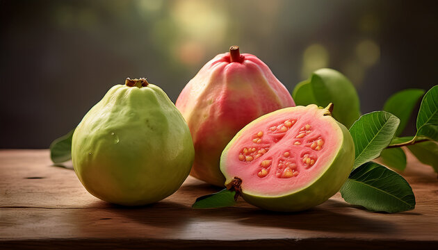 guava fruit slices on the table