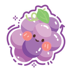 Cute Grape Illustration