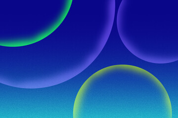 Contemporary background with blue and green circles creates a dynamic visual effect