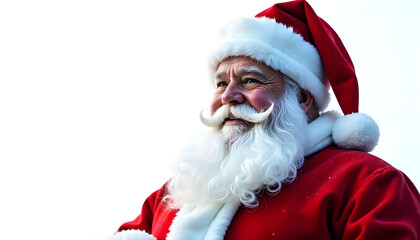 santa claus face isolated on white background