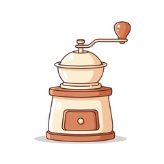 Delightful vintage coffee grinder illustration for your cafe branding and menus, adding charm and warmth to designs