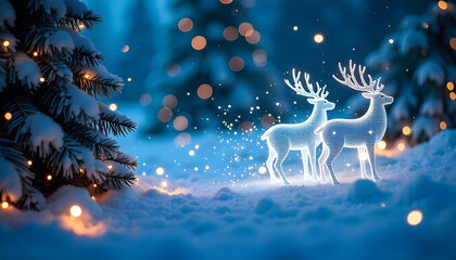 Christmas celebration background illuminated