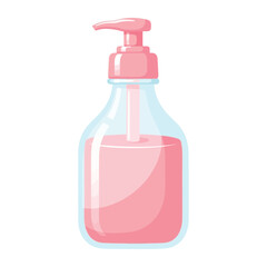 Stylish pink liquid soap dispenser for hand hygiene and wellness in bathroom or kitchen