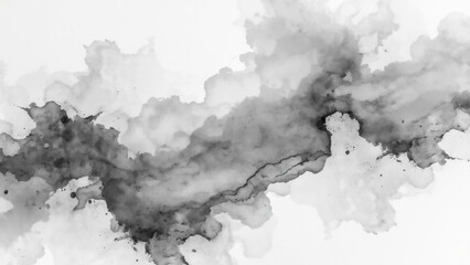 Obraz premium Soft abstract watercolor background in light gray and cyan hues blending seamlessly. Fluid texture with smooth gradients and cloud-like formations creating a calm, airy, and artistic visual atmosphere