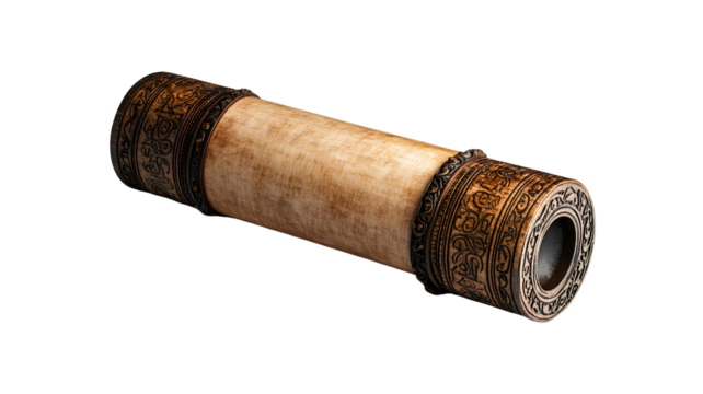 Old scroll isolated on a transparent background