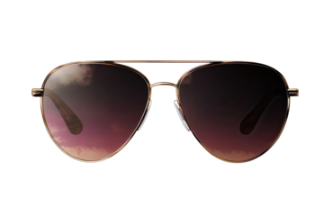 Sunglasses in more detail with a transparent background highlighting the stylish design and elegant shape suitable for various occasions and outdoor activities