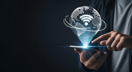 Experience dynamic wireless connectivity with a modern smartphone interface, connecting globally with innovative technology for seamless digital communication