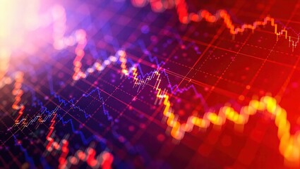 Fluctuating Market Trends - A Visual Representation of Economic Volatility.