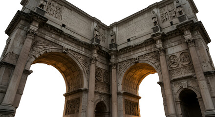 Archway Historic Stone Structure Isolated Transparent Background Photo