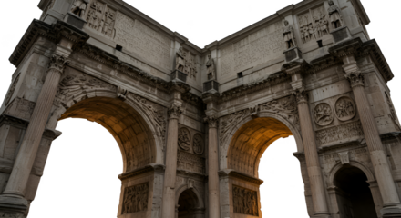 Archway Historic Stone Structure Isolated Transparent Background Photo