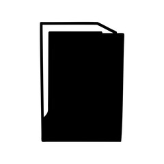 Simple black folder icon representing file storage and organization concept