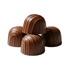 Obraz premium Isolated Chocolate Truffles Photo Realistic Delicious Brown Sweets