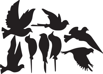 vector illustration of a silhouette of a bird