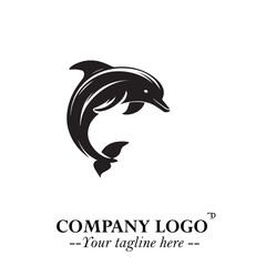 Dolphin Logo Symbol in Elegant Minimalist Vector Design for Modern Marine and Oceanic Branding