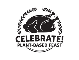 Tofurkey. Vector graphics. Sticker, poster, logo. Celebration design template

