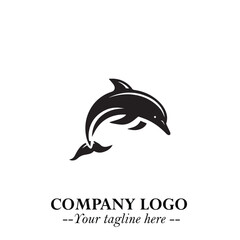 Dolphin Logo Symbol in Elegant Minimalist Vector Design for Modern Marine and Oceanic Branding