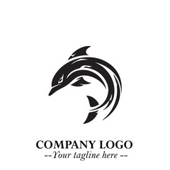 Dolphin Logo Symbol in Elegant Minimalist Vector Design for Modern Marine and Oceanic Branding