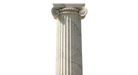Isolated Corinthian Column Realistic Detail Ancient Architecture Structure