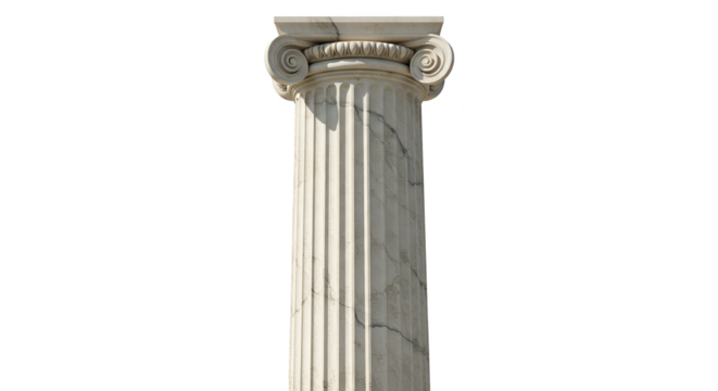 Isolated Corinthian Column Realistic Detail Ancient Architecture Structure