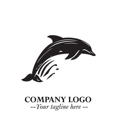 Dolphin Logo Symbol in Elegant Minimalist Vector Design for Modern Marine and Oceanic Branding
